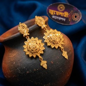 Elegant Traditional Gold Plated Jhumka Ear Ring