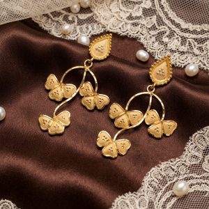 Classic Royal Gold Plated Hanging Ear Ring