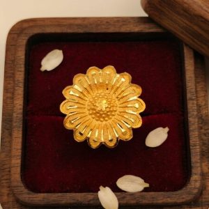 Royal Statement Gold Plated Cocktail Ring